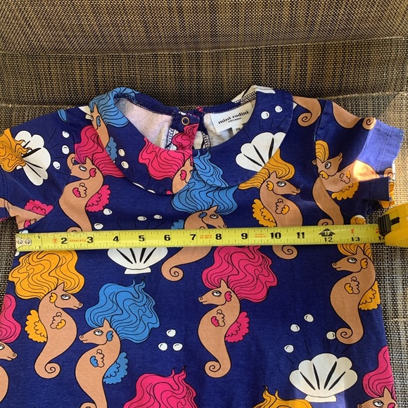 Mini Rodini Organic Cotton Dress with Seahorse Print - Picture 12 of 14